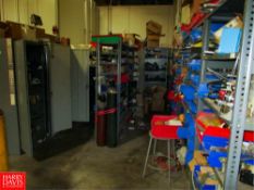 Large Lot of Assorted Spare Parts, Electrical Components and More [must take all cabinets and racks]