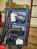 Assorted Electric Motors for Parts, with Rolling Metal Cart HIT# 2322371 - Rigging Fee: $75