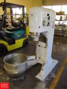 Hobart M-802 Industrial Standing Mixer with Bowl, Spec:7974, Motor HP: 2, Voltage: 220, S/N: 1352624