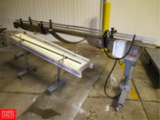 (3) Conveyors Consisting of: (1) 114 x 5" Motorized Metal Belt; (1) 57 x 10" Inclined Roller; (1) 49