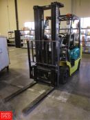 Komatsu FG25ST-12 4-Wheel LP Gas Forklift Truck Hours: 84597; Triple-Stage Mast, with 35' Forks,