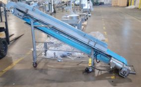 112" Length x 12" Width S/S Inclined Conveyor with Motor and Casters - Riggers Fee: $500