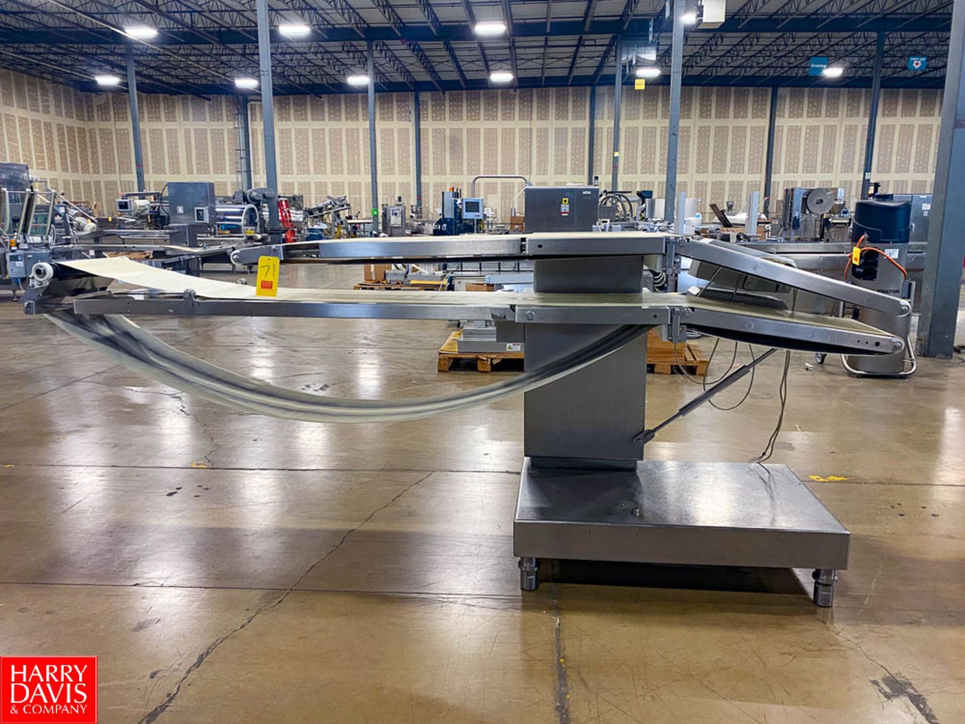 Weber S/S Frame Stack and Transfer Conveyor Type: CCE, 15" Width x 12' Length - Riggers Fee: $500