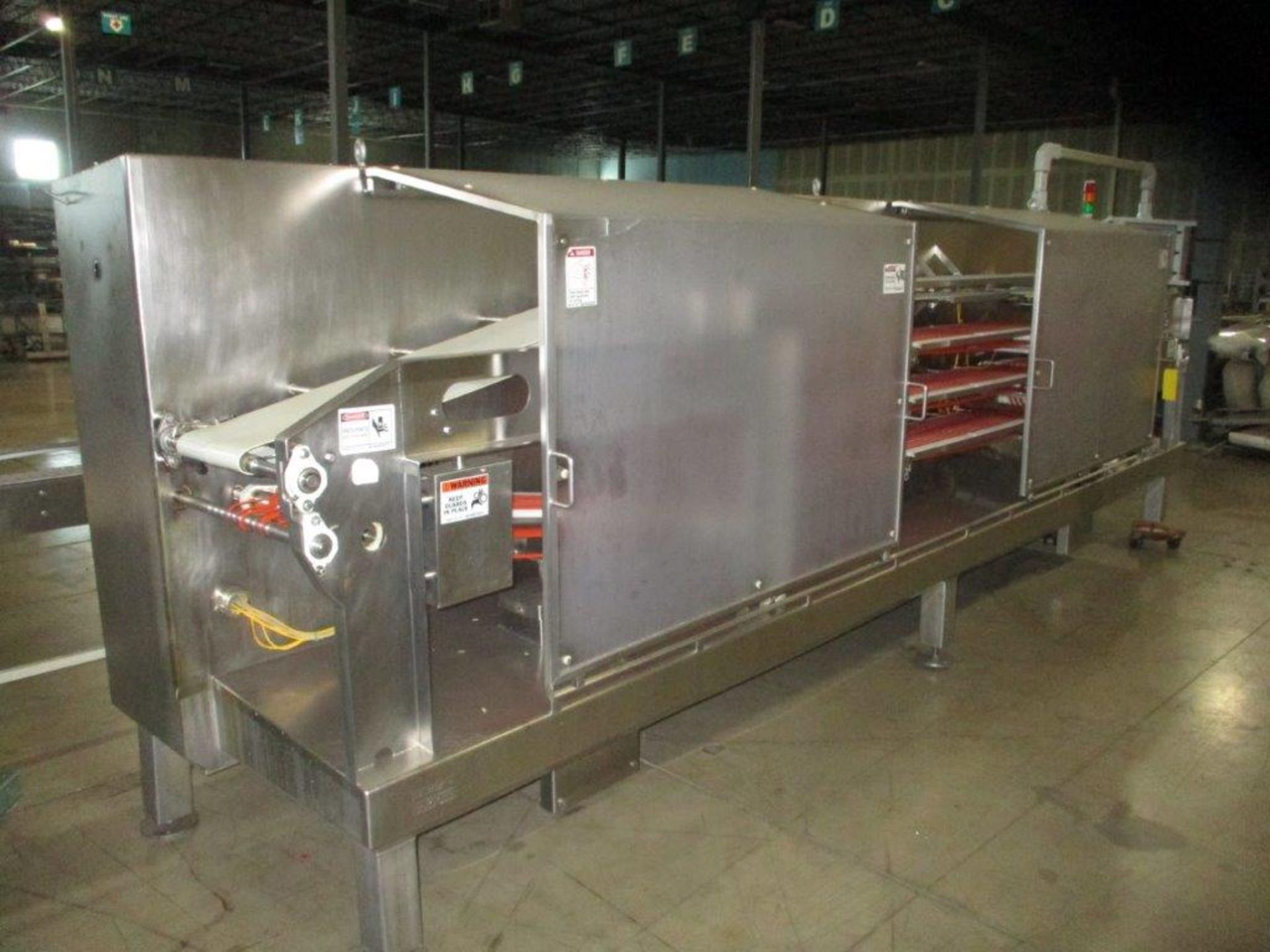 Marchandt Schmidt All S/S Band Type Multi Belt Elevating and Staging Conveyor with S/S Enclosure: