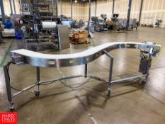 10' Length x 8" Width S/S Frame S-Shaped Conveyor with Motor and Casters - Riggers Fee: $500