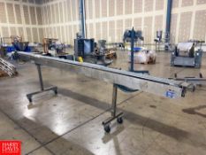 15' Length x 6" Width S/S Frame Conveyor with Motor and Casters - Riggers Fee: $300