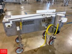4' Length x 1' Width S/S Frame Conveyor with Motor and Casters - Riggers Fee: $250