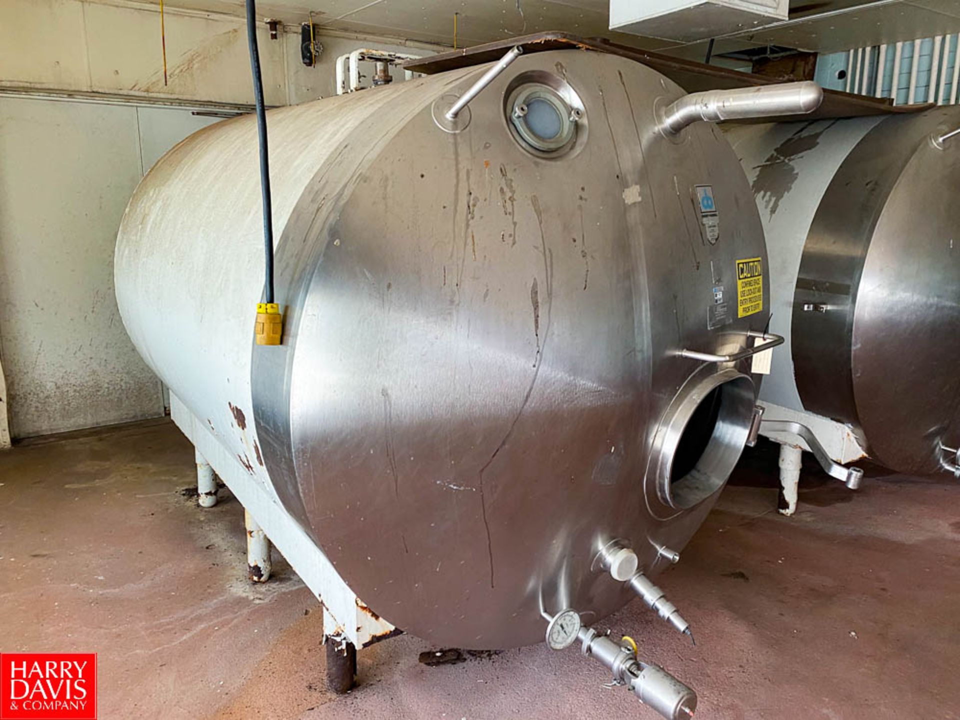 Cherry-Burrell 1,800 Gallon S/S Tank, S/N F-168-90-1, with S/S Front - Rigging Fee $2,500