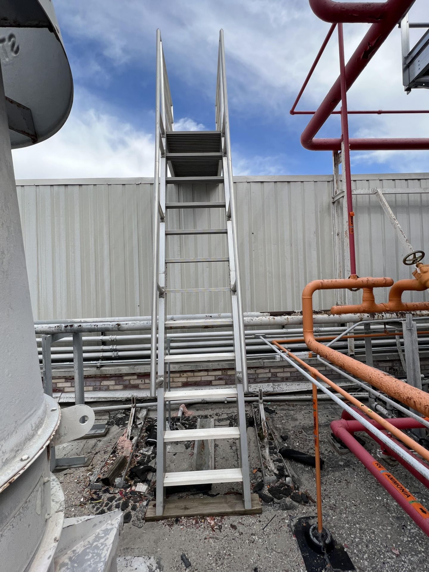 O’Keefe OSHA-Compliant 12' Aluminum Platform Ladder - Rigging Fee: $150 - Image 2 of 2