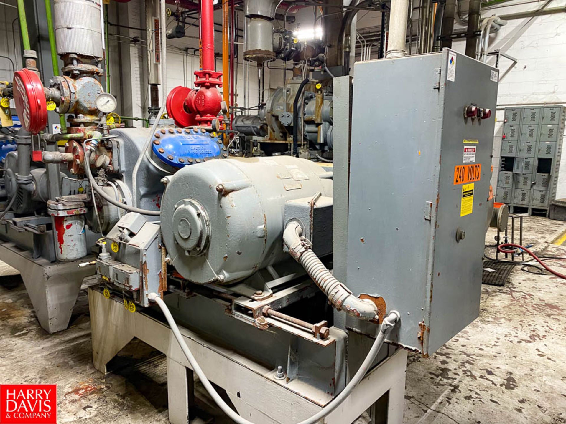 Vilter 2-Cylinder Ammonia Compressor, S/N 60246*, with 75 HP 1,140 RPM Motor - Rigging Fee $800