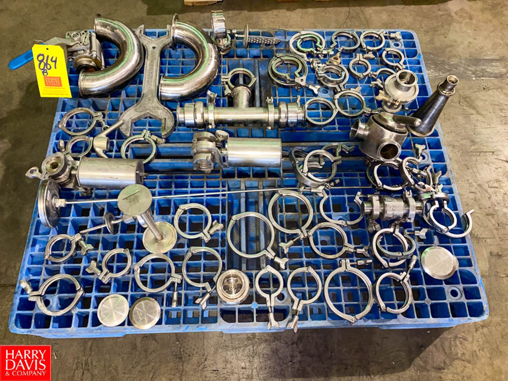 50+ S/S Clamps, Jumpers, Air Actuated Butterfly Valves, Check Valves and Gauges - Rigging Fee: $75