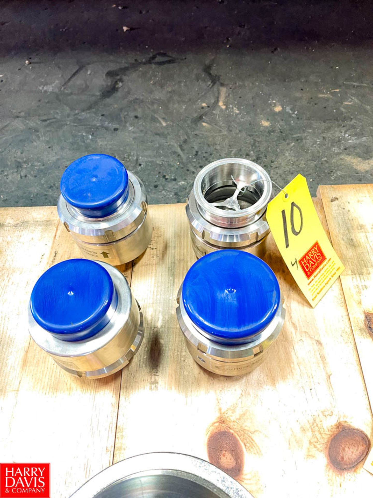 NEW Definox 3" Spring Loaded Check Valves, Clamp Type - Rigging Fee: $25