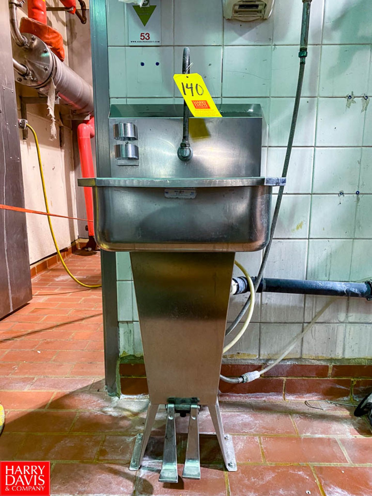S/S Hand Sink with Foot Controls - Rigging Fee: $100