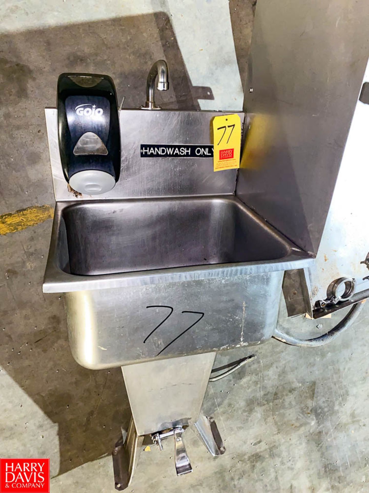 S/S Wash Sink, with Controls - Rigging Fee: $100