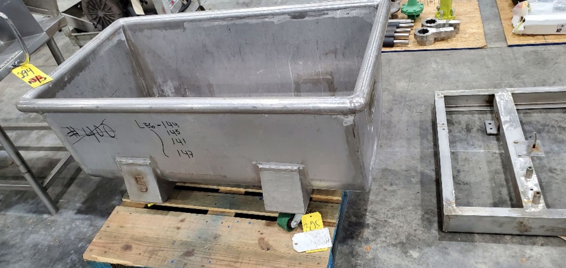 30" Width x 51" Length x 21" Depth S/S Portable Tub, with Drain Plug Rigging fee: $50