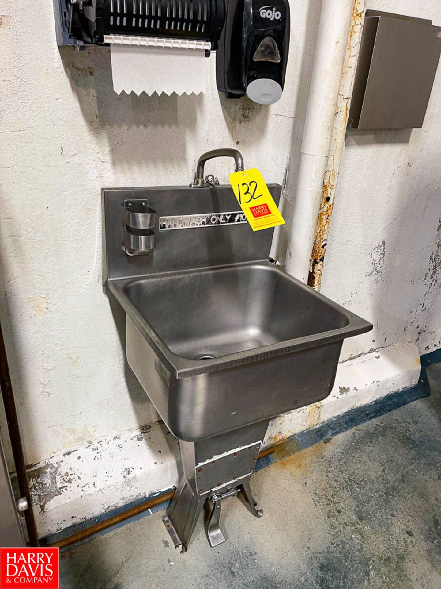 S/S Sink with Foot Controls - Rigging Fee: $ 100