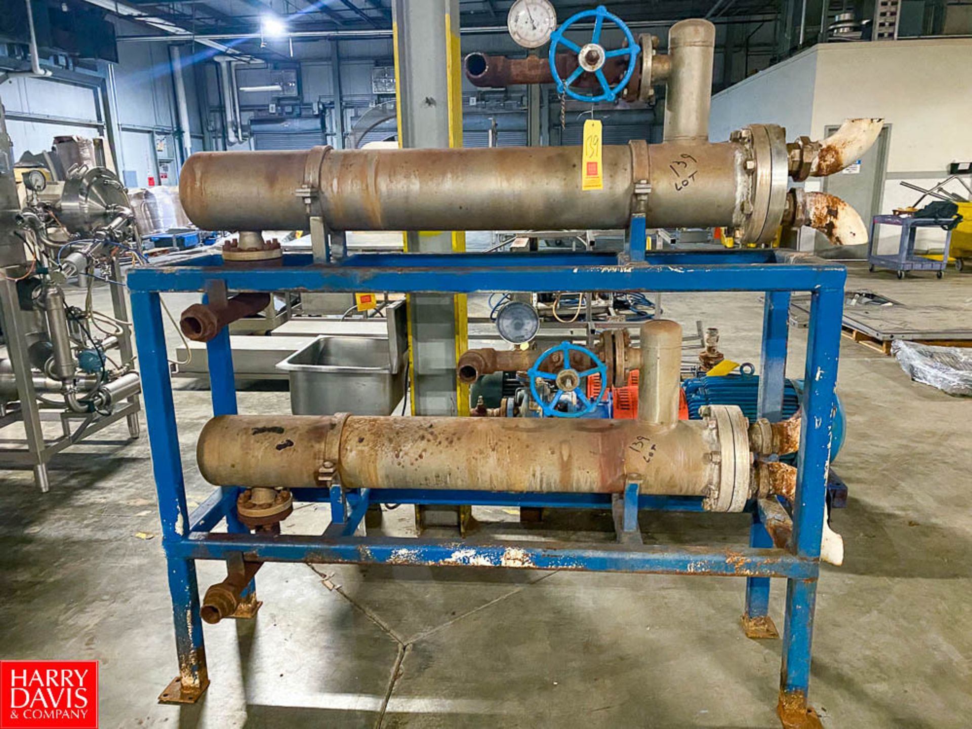 (2) Shell and Tube Heat Exchangers, with (2) Hot Water Circulating Pumps - Rigging Fee: $100 - Image 3 of 5