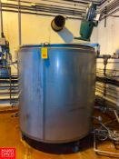 Mueller 500 Gallon Jacketed S/S Processor with Hinged Lid and Vertical Agitation - Rigging Fee: $
