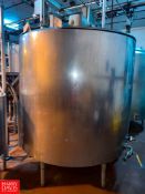 Mojonnier 1,000 Gallon Jacketed S/S Processor with Hinged Lid and Agitation - Rigging Fee: $2500