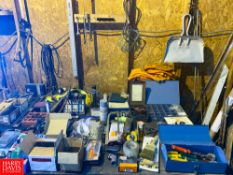 Assorted Hand Tools, Wilkerson Pump, Heat Guns, Vice, Work Light, Hardware and Assorted Components -