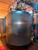 Cherry-Burrell 1,000 Gallon Jacketed S/S Dome-Top Processor, Model: EPDA, S/N 100-68-1526 with