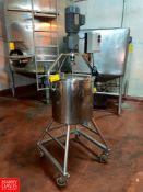 20 Gallon S/S Tank with Vertical Agitation, S/S Cart Mounted - Rigging Fee: $75