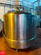 Cherry-Burrell 600 Gallon S/S Single Shell Dome-Top Tank with Sprayball - Rigging Fee: $1750
