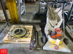 Yard Vac Lawn Mower, Hand Saws, Shovel and Cables - Rigging Fee: $25