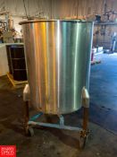 100 Gallon S/S Single Shell Tank with Casters - Rigging Fee: $75