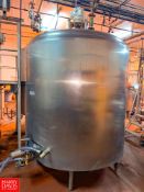 Cherry-Burrell 1,000 Gallon Jacketed S/S Dome-Top Processor, Model: EPDA, S/N 100-68-1526 with