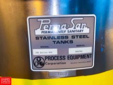 Perma-San 100 Gallon S/S Single Shell Tank, Model: OVS, S/N 40766 with Agitation, S/S Load Cell