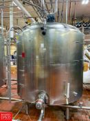 APV 1,000 Gallon Dome-Top Jacketed S/S Processor, S/N 9487 with APC Air Valve (Used for Buttermilk)