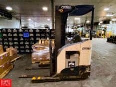 Crown 4,500 LB Capacity Stand-Up Electric Fork Lift with Sideshift, S/N 1A464137