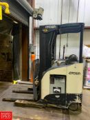 Crown 2,490 LB Capacity Stand Up Electric Forklift, Model: RR5725-45, S/N 1A464138