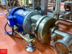 Ampco Centrifugal Pump with 5 HP Motor, Model: 2216 and 2" x 1.5" S/S Head, Clamp-Type