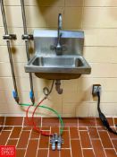 S/S Hand Sink with Foot Control, Hose Station, Foamer Station and Hoses (In This Room Only)