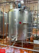 1,050 Gallon Dome-Top Jacketed S/S Processor with APC Air Valve (Used for Buttermilk)