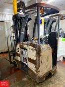 Crown 2,650 LB Capacity Stand-Up Electric Forklift with Side Shift , S/N 1A361371