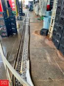 400'+ S/S Case Conveyor Chain in 4 Runs with Pit Mounted Drive, Case Pusher and Controls