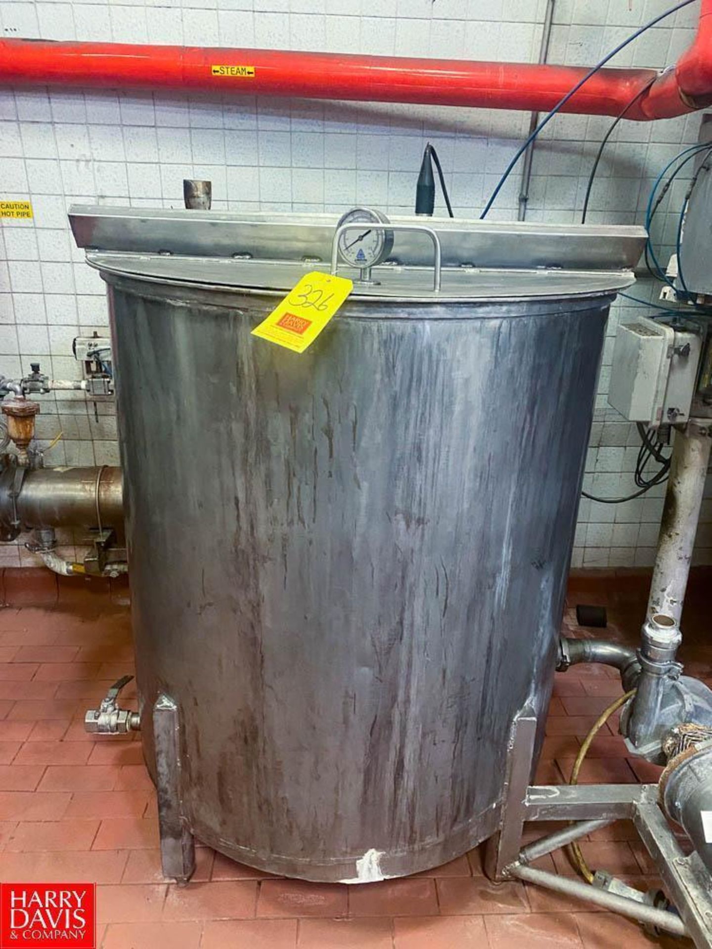 S/S 80 Gallon Hinged Lid Single Shell Tank with Gauge - Rigging Fee: $200 - Image 2 of 2