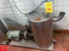 Hot Water Set with Fristam Centrifugal Pump, S/S Tank, Mounted S/S Base - Rigging Fee: $250