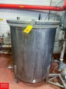 S/S 80 Gallon Hinged Lid Single Shell Tank with Gauge - Rigging Fee: $200