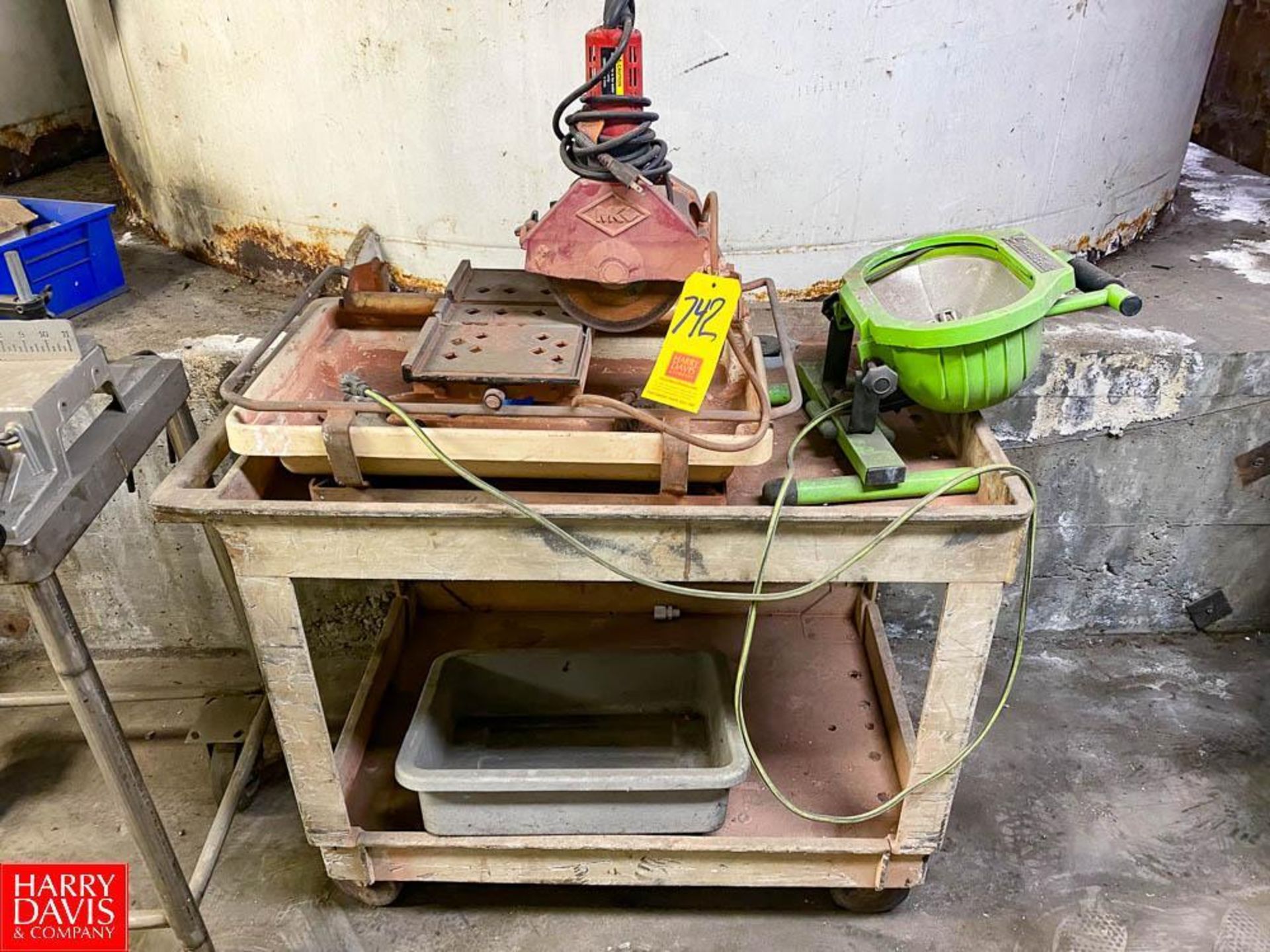 MK Tile Saw with Work Light and Cart - Rigging Fee: $50