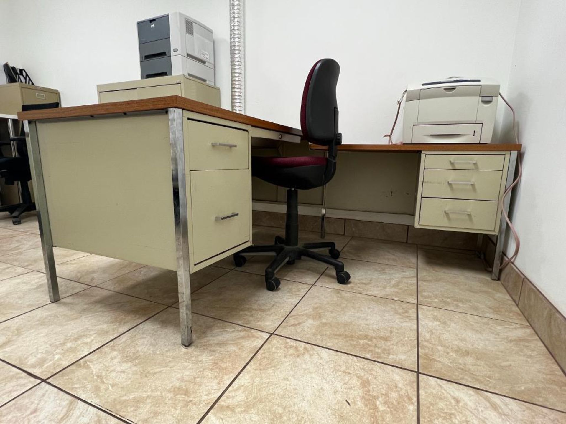 Assorted Office Furniture Including: (3) Desks, (2) Chairs, (2) Filing Cabinets - Image 3 of 6