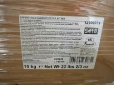 NEW UNOPENED Boxes 10 KG (22 LB) Pernigotti Copertura Fondente Extra Bitter (Dark Chocolate)