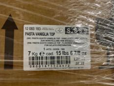 NEW UNOPENED Boxes 7 KG (15.4 LB) Pergelatera Pasta Vaniglia Top