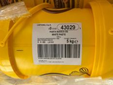 NEW UNOPENED Tubs 5 KG (11 LB) Caffarel Pasta Bianca SG (White Paste)