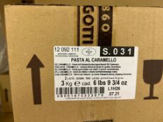 NEW UNOPENED Boxes 6 KG (13.25 LB) Pasta Al Caramello