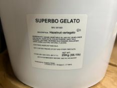 NEW UNOPENED Tubs 25 KG (55.1 LB) Superbo Gelato Hazelnut Variegato
