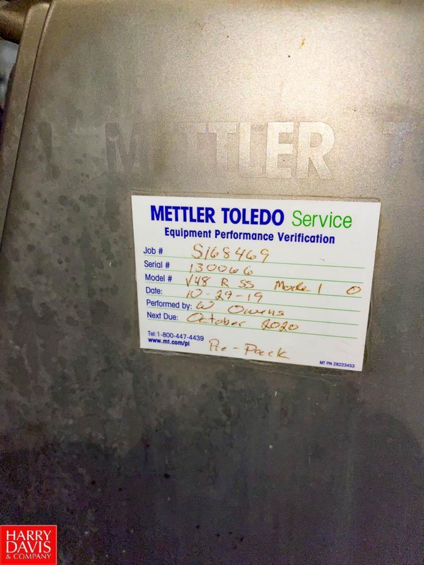 Mettler Toledo Safeline Metal Detector, Model: V48R55, S/N 130066 10" x 4.75" Aperture with Conveyor - Image 2 of 3